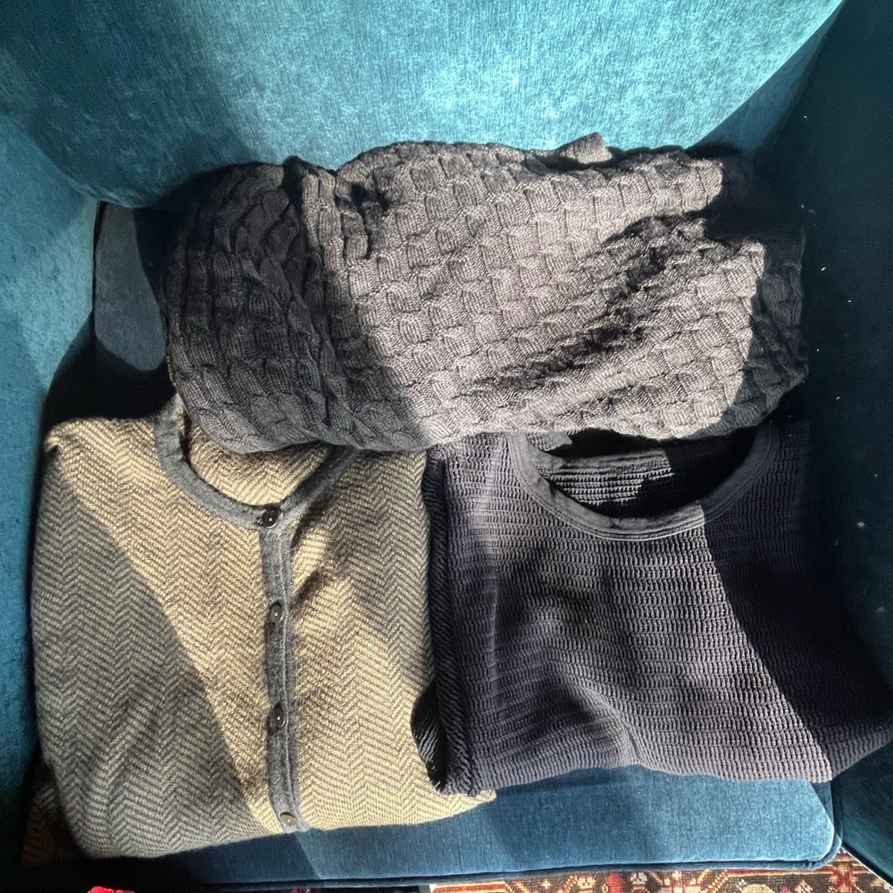 Trio of Large Sweaters in Neutral Colors size L/XL